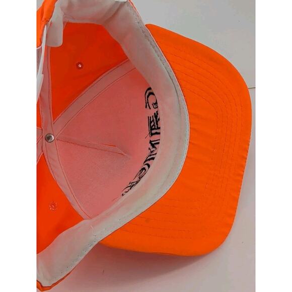 Vintage Camel Cigarettes Snapback Trucker Hat VTG 90s Blaze Orange Hunting - Picture 7 of 9